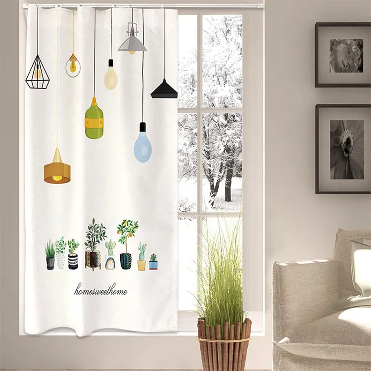 Handmade Window Curtain China Half Curtain Cloth Living Room Blackout Window Long and Short Curtain for Sale