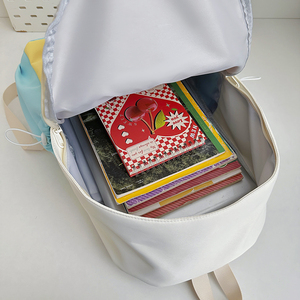 <span class=keywords><strong>Zaino</strong></span> Unisex per Bambini Impermeabile Moda Primavera 2026, Design a Righe Durevole in Tessuto Oxford, Chiusura con Cerniera in Nylon, Alta Capacità - Product Image 5