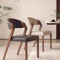 Chaise de salle à manger en bois massif de style nordique, chaise rembourrée moderne pour la maison, la cuisine, le restaurant, meubles OEM