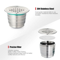 Nouvelle machine à café rechargeable haut de gamme en acier inoxydable SUS304 pour capsules NESPRESSO - 1 capsule