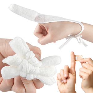 <span class=keywords><strong>Bandage</strong></span> rembourré pour doigts en coton et élasthanne avec rembourrage en maille éponge, double sangle de maintien, protection respirante, manchon <span class=keywords><strong>tubulaire</strong></span> pour doigts - Product Image 2