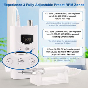 Hệ thống thông minh chuyên nghiệp máy khoan móng tay tốc độ cài sẵn e-file một nút cảm ứng không dây phí - Product Image 4