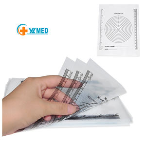 Pemandu ukur luka tahan air sekali pakai, alat ukur Diameter 10cm, penggaris pengukur luka bening - Product Image 1