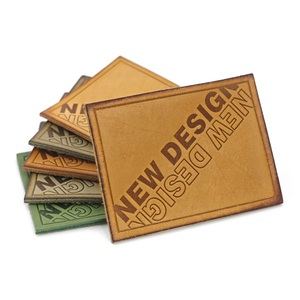 Custom Leather <b>Label</b> Embossed Rectangle Patch For Garment Use - Product Image 4
