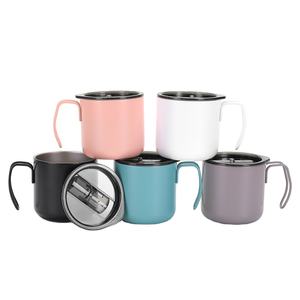 Mug à café à double paroi avec poignée, en acier inoxydable 304, 12 oz, tasse thermique, vente chaude - Product Image 3