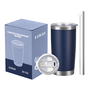 Gobelet isotherme personnalisé de 20 oz avec couvercle, en acier inoxydable, à double paroi, isolé sous vide, avec revêtement en poudre, pour le voyage et le café - Product Image 1