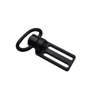 Adaptateur de boucle de sangle tactique pivotant à double ou simple point pour cordes de sangle, construction métallique durable, caractéristiques de sécurité - Product Image 5