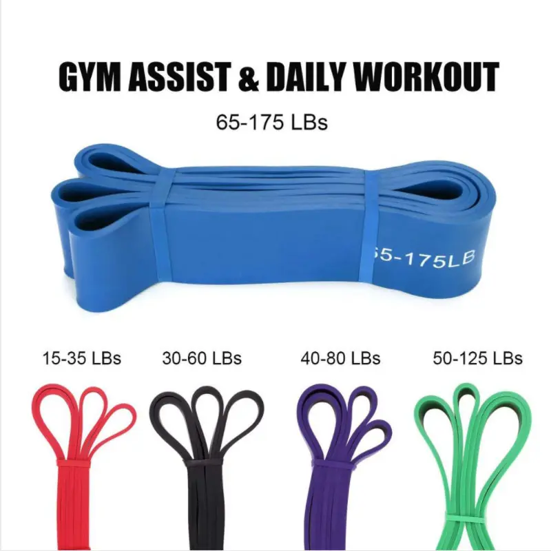 Custom LOGO Resistance Band For Fitness Workout Equipment Training Elastic Rubber Gym Yoga Exercise Fitness Resistance Bands