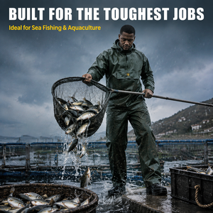 Professional Fishermen Adjustable Heavy Duty Waterproof Bib <strong>Overalls</strong> Chest Wader with Anti-Slip <strong>Boots</strong> - Product Image 3