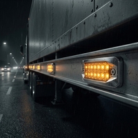 Feux de gabarit universels 12V 24V pour camions et remorques, feux latéraux à intensité variable (phares de croisement/route) et clignotants de signalisation pour véhicules lourds