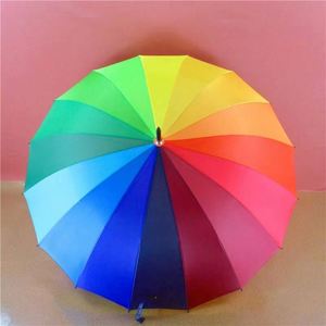 Wholesale of 16-Bone Classic Style Straight-Stem With Fingerprint Handle and Printed Advertising <b>Gift</b> Umbrella - Product Image 3
