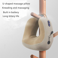 Prix usine sans fil en forme de U maison et voyage masseur de cou électrique oreiller chauffant adapté à la voiture pour la relaxation