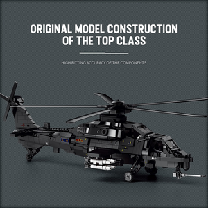 Nouvelle série WZ-10 Black Hawk Commando Helicopter Model Blocks Building for Children DIY Set - Product Image 6