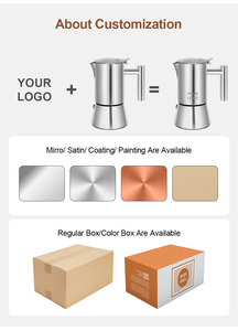 Производитель, небольшая портативная Двухстенная плита из нержавеющей стали, Кофеварка Эспрессо 200 мл, газовая электрическая - Product Image 6