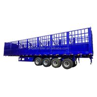 Dongxu Equipement agricole Transport Cargo Semi Remorque Camion Remorques Brand New Clôture Bovins Mouton Animal 3 Axle 40Ft 50Ton