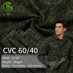 Tessuto Uniforme Traspirante e Resistente Ripstop con Miscela CVC Cotone-Poliestere per Uniformi da Lavoro per Operai di Siti Industriali - Product Image 1