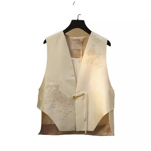 Chaleco Blanco de Mujer Ecowalson, Estilo Nacional <span class=keywords><strong>Chino</strong></span>, Elegante, Único, Exquisito, de Alta Gama, Nuevo, para Primavera y Otoño - Product Image 5