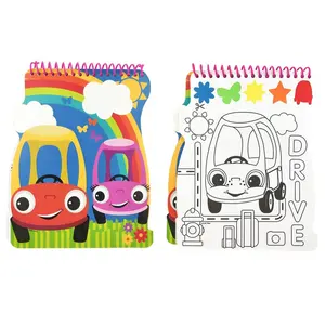 Kid Cartoon Water Gouache Doodle Art Paper Toys And Water Drawing Paintiong Book With Pigment