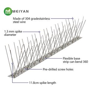 SS304 SS201 paku burung Stainless Steel, paku merpati tugas berat untuk atap pagar pemasangan mudah paku <span class=keywords><strong>Anti</strong></span> <span class=keywords><strong>Roosting</strong></span> - Product Image 2