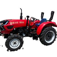 Tracteur agricole diesel 4x4 certifié CE 504 50 CV avec charrue, herse et semoir