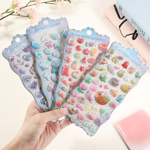 Custom OEM <strong>Childrens</strong> 3D Relief Embossed PVC <strong>Stickers</strong> for Girls Cute Cartoon Anime Decorative Decals Phone Accessories - Product Image 3