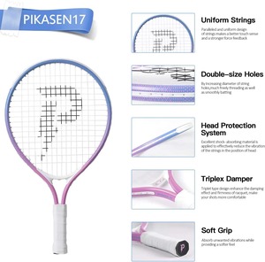 PIKASEN Raquette de <span class=keywords><strong>tennis</strong></span> pour enfants de 17 "Meilleur <span class=keywords><strong>kit</strong></span> de démarrage pour enfants de 2 à 4 ans avec sac à bandoulière <span class=keywords><strong>Mini</strong></span> raquette de <span class=keywords><strong>tennis</strong></span> pour tout-petits - Product Image 4