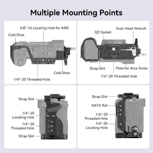 ชุดเคส SmallRig A7C <span class=keywords><strong>II</strong></span> สำหรับกล้อง <span class=keywords><strong>Sony</strong></span> <span class=keywords><strong>Alpha</strong></span> 7C <span class=keywords><strong>II</strong></span> / <span class=keywords><strong>Alpha</strong></span> 7CR พร้อมแผ่นปลดเร็วในตัว ที่หนีบสายเคเบิล และขาตั้งกล้อง -4422 - Product Image 3
