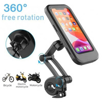 Support de Téléphone Portable Étanche ABS Ajustable à 360 Degrés, Hauteur Réglable, Pliable avec Pince Flexible pour Extérieur
