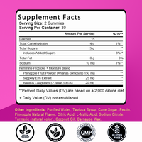 Gomitas Lubricantes Femeninas con Probióticos y Humectante, OEM/ODM, Gran Venta, Apoyo para la Salud Vaginal, Equilibrio del pH, Control de Olores
