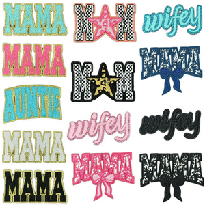 แผ่นปักลาย DIY สำหรับตกแต่งเสื้อผ้า หมวก กระเป๋าเป้ กระเป๋าถือ กระเป๋าเงิน ประดับด้วยเลื่อมและวงแหวนรีดติด - Product Image 2