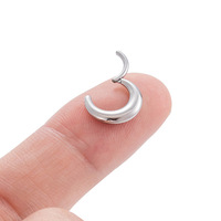 YW anneaux de nez simples et boucles d'oreilles à segments articulés ASTM F136 titane avec Zircon Piercing bijoux de corps pour femmes hommes pour enfants