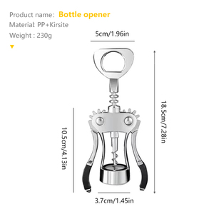 Hướng dẫn sử dụng đa chức năng mở rượu vang Hợp kim kẽm cao cấp cánh corkscrew rượu vang mở chai - Product Image 2