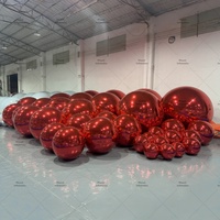 Boule métallique gonflable boule miroir gonflable décorative ballons métalliques grandes boules miroir gonflables géantes brillantes argentées