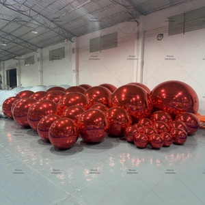 Boule métallique <span class=keywords><strong>gonflable</strong></span> boule miroir <span class=keywords><strong>gonflable</strong></span> décorative ballons métalliques grandes boules miroir gonflables géantes brillantes argentées - Product Image 3