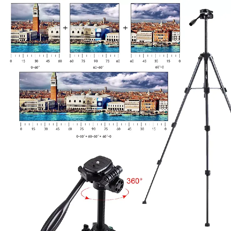 Hot YUNTENG VCT-691 trpod for Digital Camera Aluminum Tripod Mount with Fluid Drag Head for Canon for Sony Digital Cameras