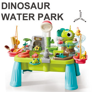 <span class=keywords><strong>YA</strong></span> XIN Jouet d'été pour enfants : Parc aquatique dinosaure en plastique avec robinet rotatif électrique et jouet de pêche pour la vaisselle - Product Image 2