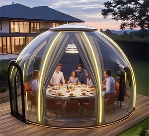 Khu Nghỉ Mát Nóng Hiện Đại Container Nhà Cho Ngoài Trời Cắm Trại Pvc Glass Nhà Bong Bóng 4M Polycarbonate <span class=keywords><strong>Dome</strong></span> Lều Cho Các Sự Kiện - Product Image 2