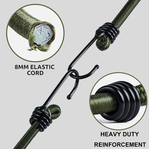 GSD Cordons élastiques d'extérieur avec crochets pour le <span class=keywords><strong>camping</strong></span> et le voyage Cordon élastique avec boucle Extrémité robuste pour l'extérieur et le <span class=keywords><strong>camping</strong></span> - Product Image 5