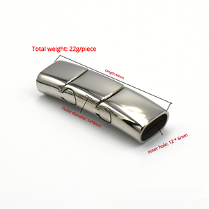 Stainless Steel Magnetic Clasp | 18K PVD Gold Plated <b>Leather</b> Cord End Clasp for Necklace <b>Bracelet</b> Jewelry Making | Durable - Product Image 5