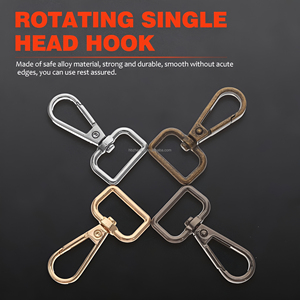 Có thể tháo rời vuông vòng xoay tôm hùm Clasp kim loại túi móc khóa Keychain túi xách không may Webbing phụ kiện phần cứng - Product Image 2