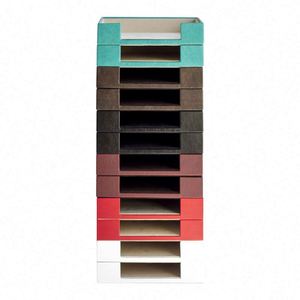 Double Leather <b>Document</b> Tray Desk Organizer and Office Accessories <b>File</b> Trays Office Supplies Organizer - Product Image 3