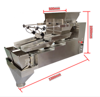 Machine à doseur linéaire triplex à 2 têtes pour boulettes de maïs, biscuits, bonbons, noix