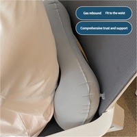 Oreiller de voyage lombaire gonflable portable imperméable à l'eau chaise de soutien du dos souple et siège d'avion compagnon de voyage facile