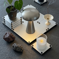 Présentoir modulaire empilable robuste en aluminium, support de table en métal pour la décoration de thé à domicile