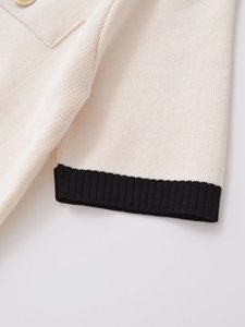 TAOP&ZA 2025 Nuova Collezione Primavera Donna, <span class=keywords><strong>Cardigan</strong></span> in Maglia Casual con Bottoni Dorati, Manica Corta e Collo Tondo 1822106 - Product Image 5