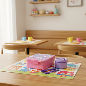 Contenitore per Pasti Scolastici Classico in PP con Ciotola, Cucchiaio e Forchetta, Senza BPA, Lonchera con Disegni Cartoon - Product Image 3