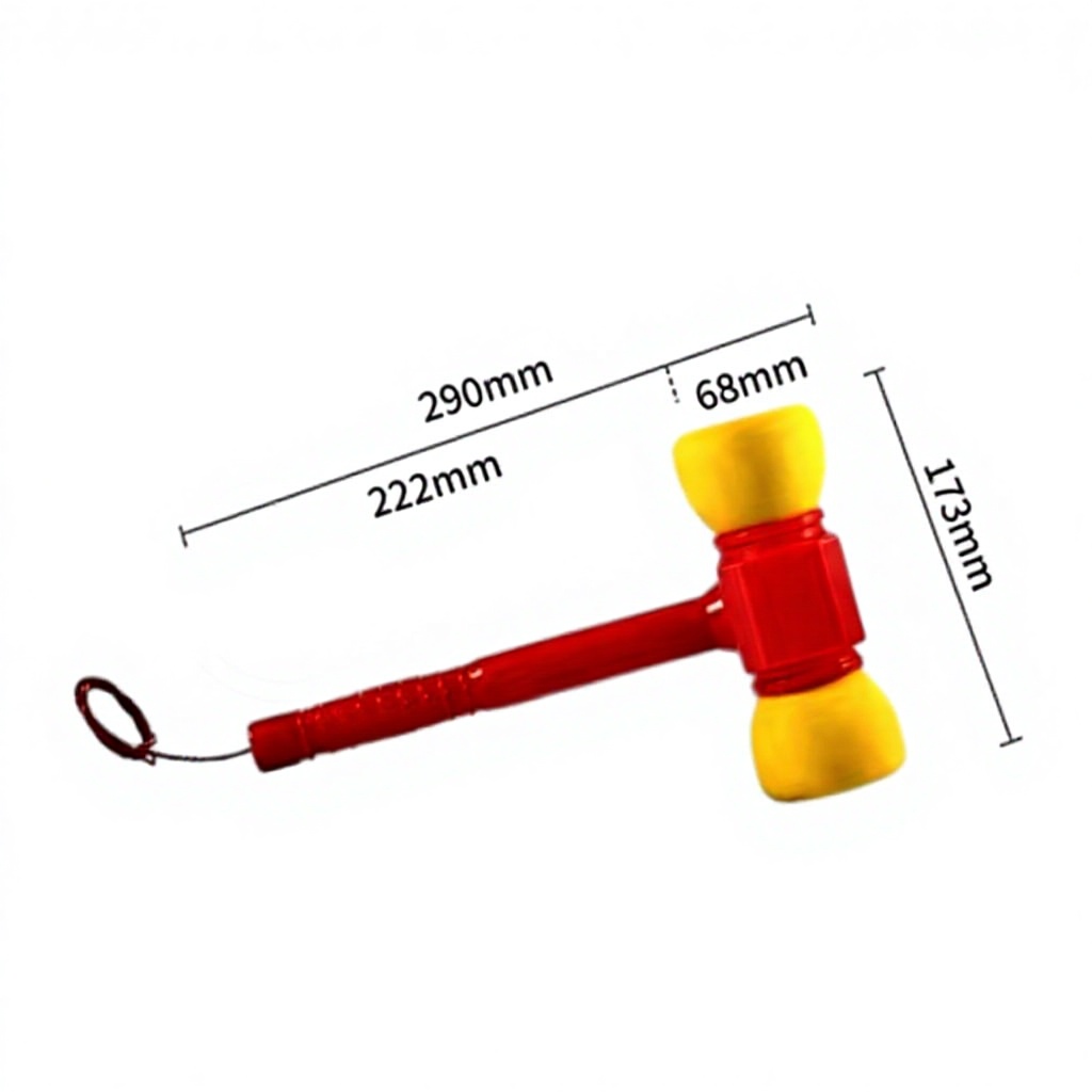 Red-Yellow sponge head T-hammer