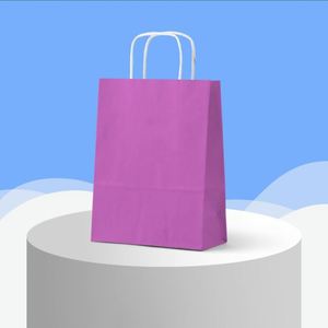 Sacs en papier kraft blancs biodégradables et réutilisables, sur mesure, pour la vente en gros à bas prix, respectueux de l'environnement, pour les plats à emporter - Product Image 2