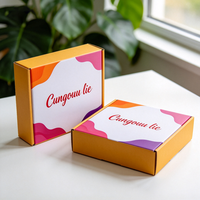 Boîte d'expédition en carton orange imprimée offset, production en 72h, anti-écrasement, vente en gros