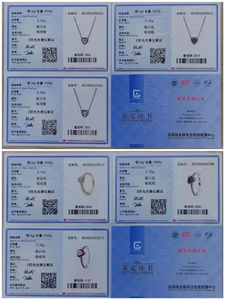 Parure a Forma di Cuore in <span class=keywords><strong>Argento</strong></span> Sterling 925 con Zirconi Colorati di Alta Qualità <span class=keywords><strong>Set</strong></span> Anello <span class=keywords><strong>Collana</strong></span> <span class=keywords><strong>e</strong></span> <span class=keywords><strong>Orecchini</strong></span> Gioielli di Lusso da Donna - Product Image 6